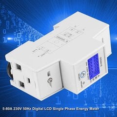 5-80a 230v 50hz yksivaiheinen energiamittari LCD-taustavalo yksivaiheinen energiamittari, Dds015 Din-kiskoon kiinnitetty kWh-mittari, wattikwh-mittari (230v 5-80a 50hz) hinta ja tiedot | Koteloiden lisätarvikkeet | hobbyhall.fi