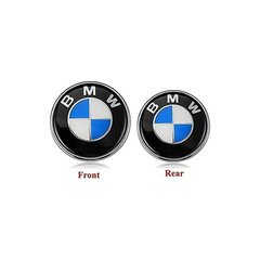 BMW Emblem vaihtologo konepeltiin ja tavaratilaan, 82mm+74mm, sopii kaikille BMW E30 E36 E46 E34 E39 E60 E65 E38 X3 X5 X6 3 4 5 6 7 hinta ja tiedot | Lisätarvikkeet autoiluun | hobbyhall.fi