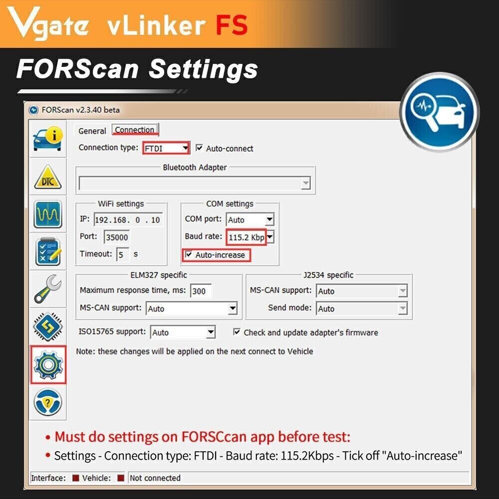 Vgate vLinker FS USB FORScan Ford FEPS MS CAN MIC3322 hinta ja tiedot | Lisätarvikkeet autoiluun | hobbyhall.fi