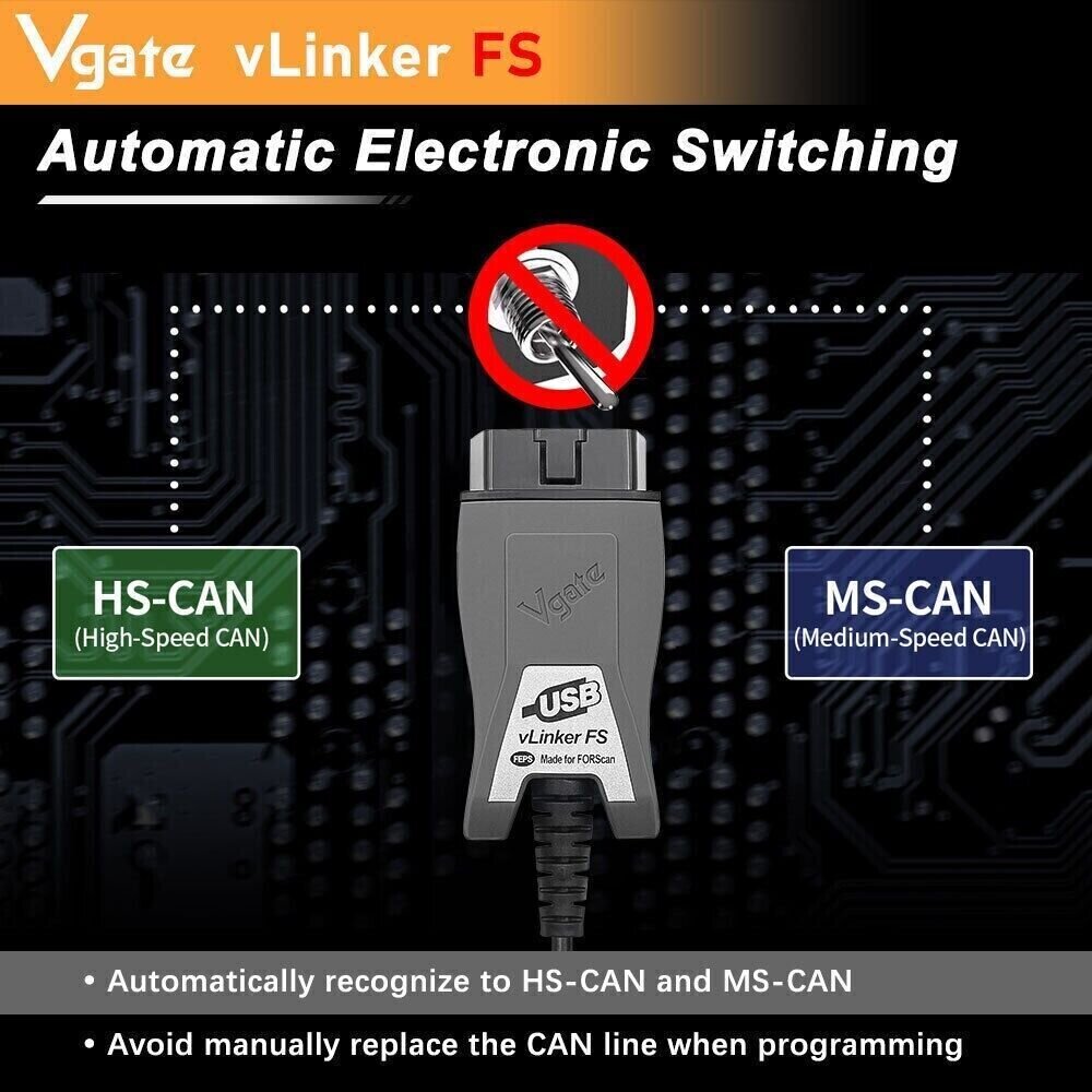 Vgate vLinker FS USB FORScan Ford FEPS MS CAN MIC3322 hinta ja tiedot | Lisätarvikkeet autoiluun | hobbyhall.fi