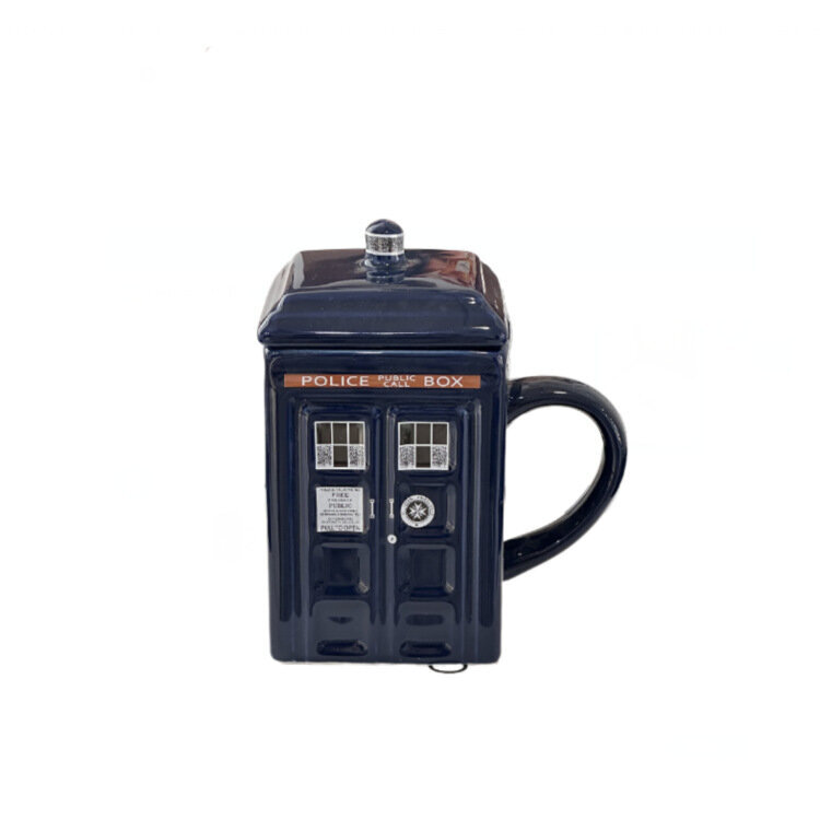 Doctor Who Tardis Police Box keraaminen kannellinen muki, 400 ml hinta ja tiedot | Lasit, mukit ja kannut | hobbyhall.fi