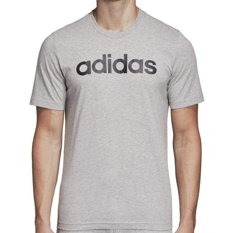 Miesten T-paita Adidas Essentials Linear Tee M DU0409, harmaa hinta ja tiedot | Miesten T-paidat | hobbyhall.fi