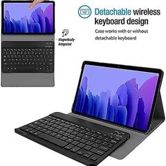 Näppäimistökotelo Samsung Galaxy Tab S7 Fe 12,4 tuuman 2021:lle, langaton Bluetooth irrotettava näppäimistö, kevyt Pu-telineen kansi, yhteensopiva Sm-t730:n kanssa hinta ja tiedot | Tablettien kotelot ja muut tarvikkeet | hobbyhall.fi