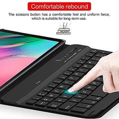 Näppäimistökotelo Samsung Galaxy Tab S7 Fe 12,4 tuuman 2021:lle, langaton Bluetooth irrotettava näppäimistö, kevyt Pu-telineen kansi, yhteensopiva Sm-t730:n kanssa hinta ja tiedot | Tablettien kotelot ja muut tarvikkeet | hobbyhall.fi