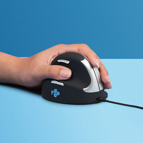 R-Go HE Ergonomic Mouse Medium (165-185mm), vasenkätinen, langallinen hinta ja tiedot | Hiiret | hobbyhall.fi