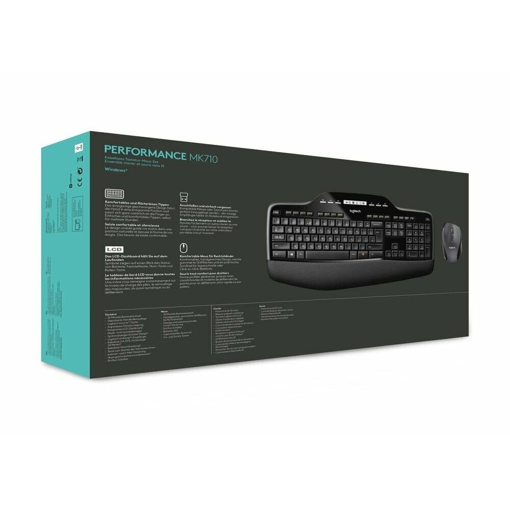 Näppäimistö ja langaton hiiri logitech mk710 musta (käytä b) hinta ja tiedot | Näppäimistöt | hobbyhall.fi