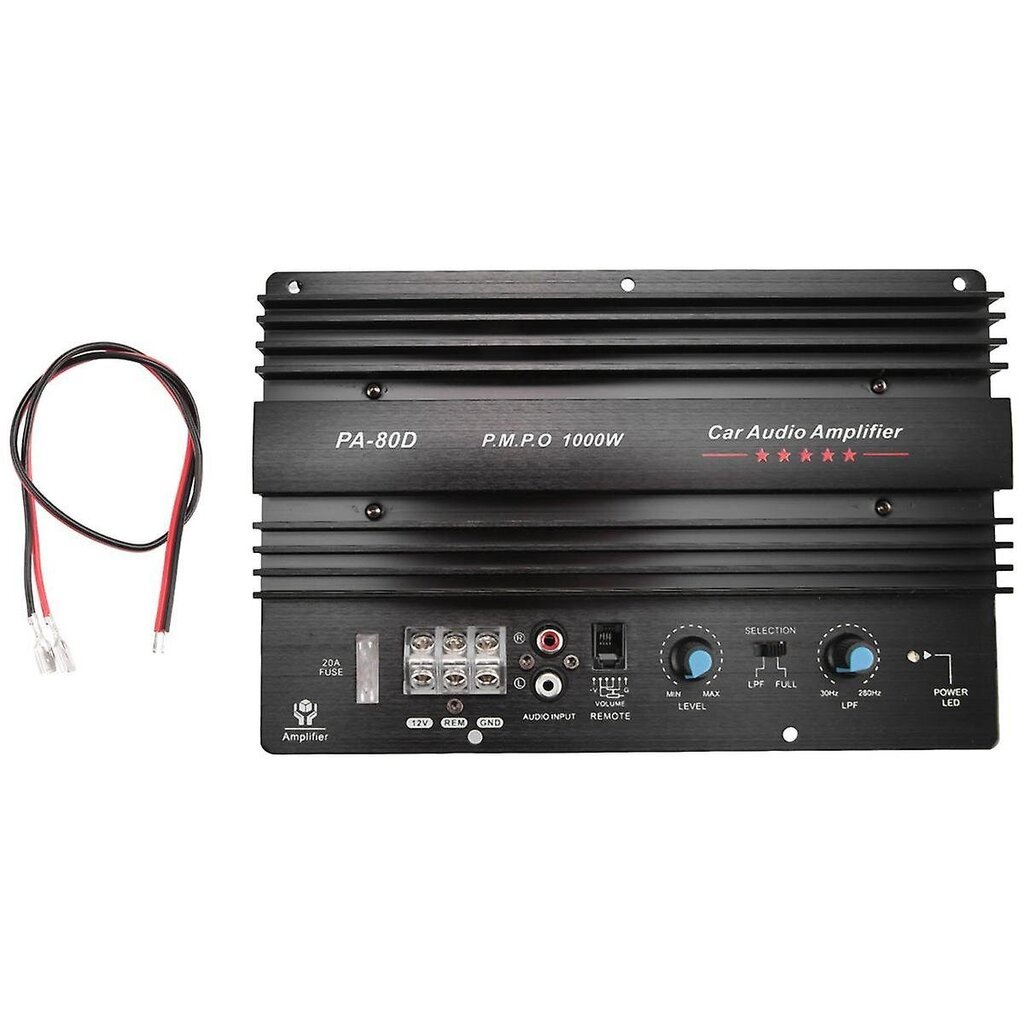 Pa-80d 12v 1000w autoääni suuritehoinen vahvistin vahvistinlevy Tehokas subwoofer bassovahvistin autosoitin hinta ja tiedot | Autokaiuttimet | hobbyhall.fi