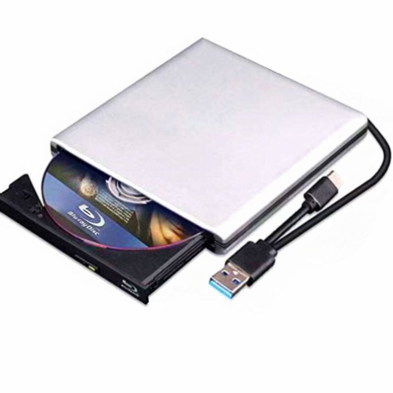 Ulkoinen Blu Ray DVD-asema 3d, USB 0 ja Type-c Bluray CD DVD-lukija Ohut optinen kannettava Blu-ray-asema Macbo-yhteensopiva hinta ja tiedot | Blu-ray- ja DVD-soittimet | hobbyhall.fi