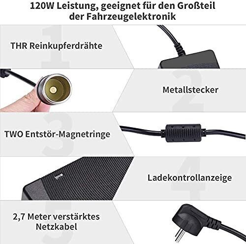 LOEDAD-jännitteen anturi 10A 120W auton virtalähde AC-DC Virtalähteen sovittimen virtamuuntaja 200V 230V - 240V 12V invertteri hinta ja tiedot | Muuntimet ja invertterit | hobbyhall.fi