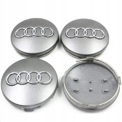 AUDI vanteen kansi, 60mm, 4 kpl. harmaa hinta ja tiedot | Lisätarvikkeet autoiluun | hobbyhall.fi