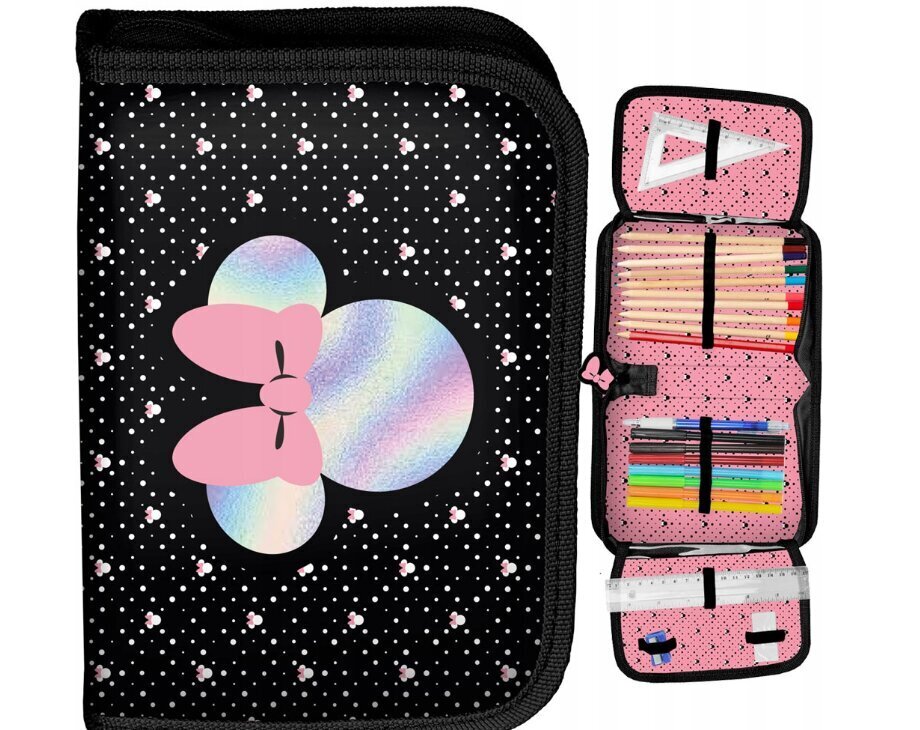 Koulupenaali tarvikkeineen Paso Minnie DM23VV-P001, 19,5x13x3,5 cm hinta ja tiedot | Penaalit | hobbyhall.fi