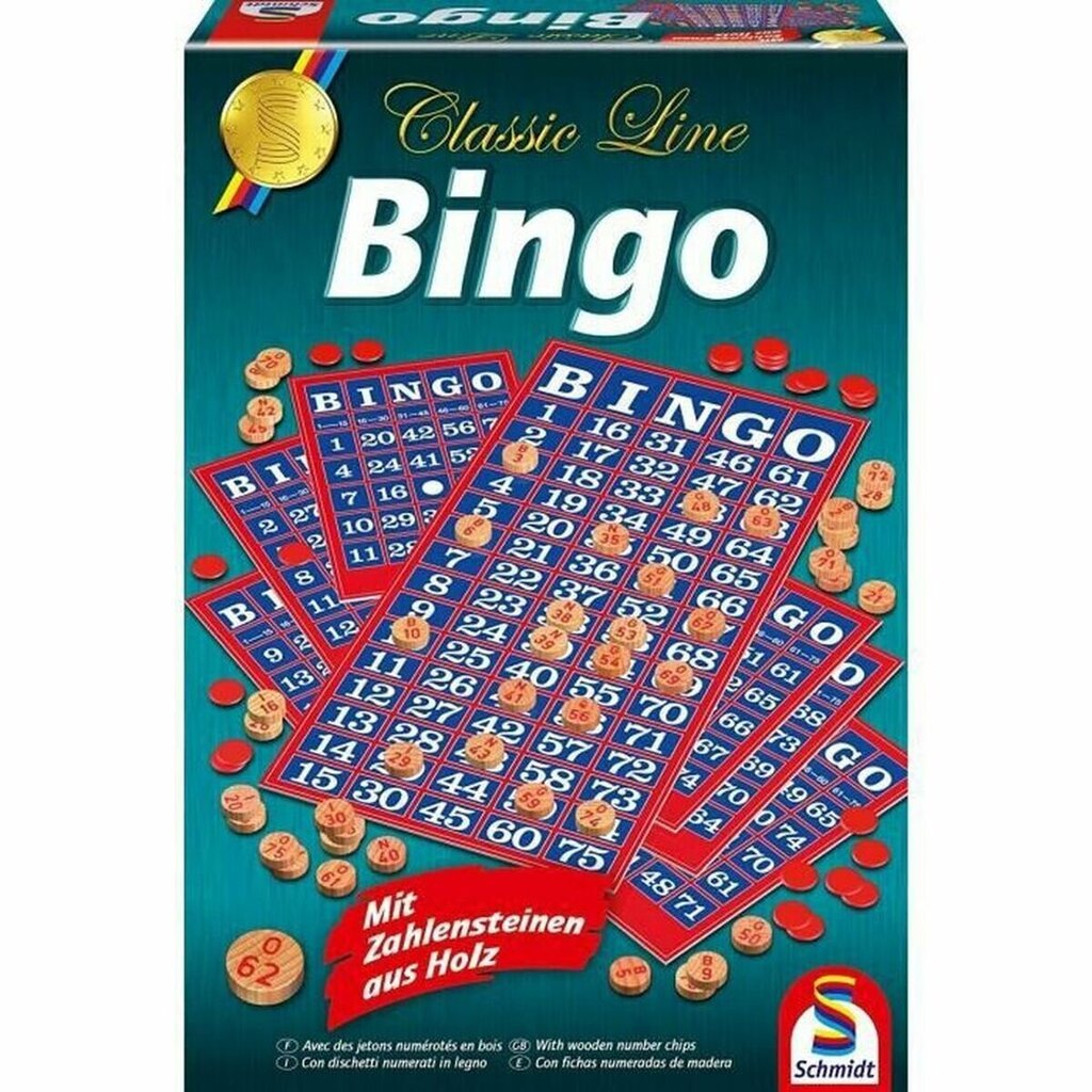 Lautapeli Schmidt Bingo Classic Line, F, I, GB, E hinta ja tiedot | Lautapelit ja älypelit | hobbyhall.fi