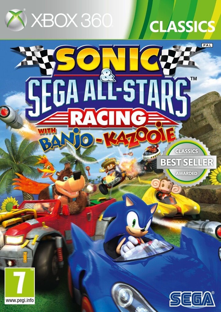 Sonic & Sega All Stars Racing With Banjo-Kazooie (Xbox 360) -peli hinta ja tiedot | Tietokone- ja konsolipelit | hobbyhall.fi