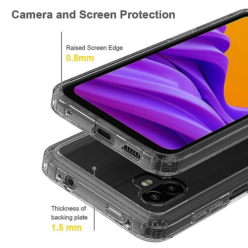 Samsung Galaxy Xcover 6 Pro:lle kova akryylitausta + pehmeä TPU High Impact -kotelo, läpinäkyvä anti-keltainen ohut kansi hinta ja tiedot | Puhelimen kuoret ja kotelot | hobbyhall.fi