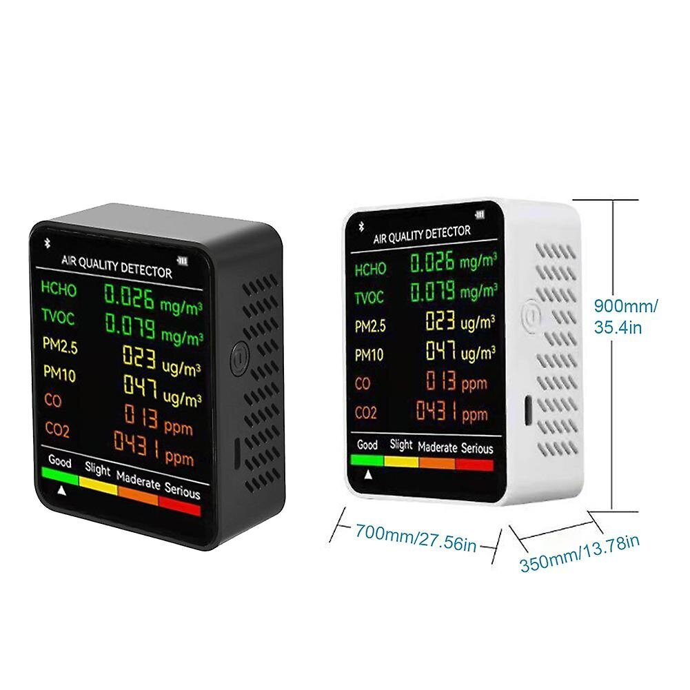 in 1 ilmanlaadun ilmaisin LCD-suuren näytön CO2-mittari Pm2,5 Pm10 Hcho Tvoc Co Co2 Co Hiilidioksidiformaldehydimonitori hinta ja tiedot | Alkometrit | hobbyhall.fi