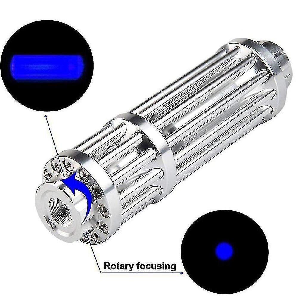 Tehokas sininen laserosoitin 450nm 10000m säädettävä tarkennus sininen laserosoitin polttava laserosoitin b hinta ja tiedot | Taskulamput ja valonheittimet | hobbyhall.fi