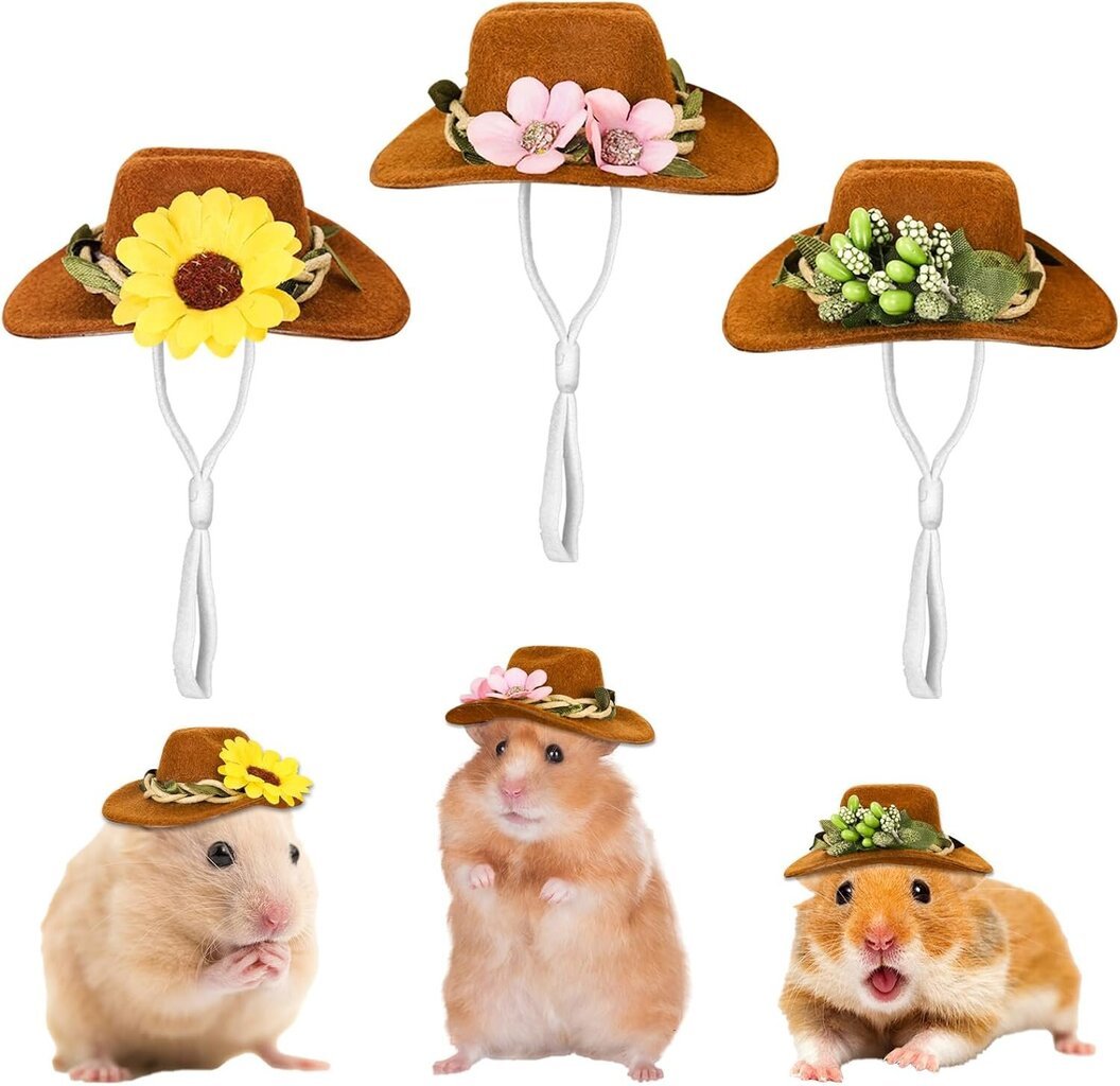 Whaline 3 kpl Pienet eläimet Hatut Hamsteri Kana Mini Cowboy Hatut Kukkien Lehdet Ruskeat Marsun hatut Huopa Pienet Söpöt Lemmikkien hatut Asusteet pienille lemmikkieläinjuhlille Vaatteet Tarvikkeet Valokuvaustarvikkeet hinta ja tiedot | Pehmolelut | hobbyhall.fi