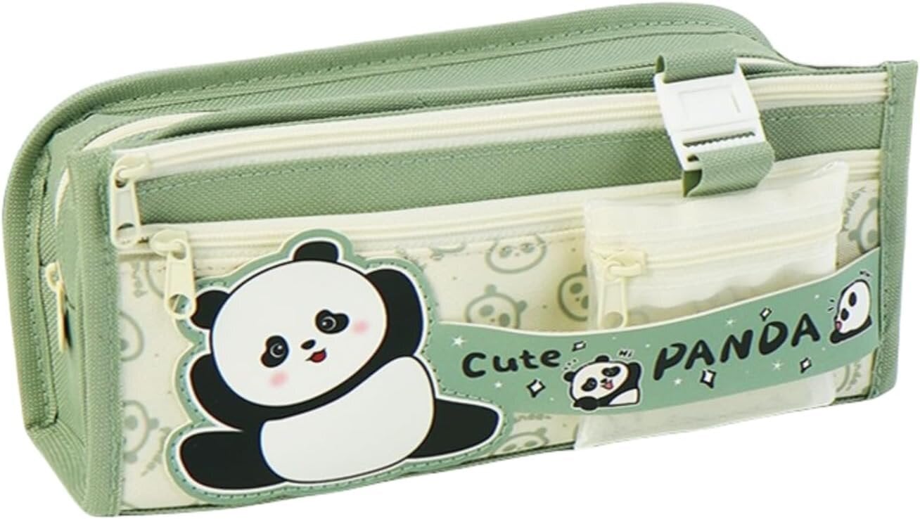 Panda koululaukku kawaii penaali suurikapasiteettinen vihreä koululaukku hinta ja tiedot | Penaalit | hobbyhall.fi