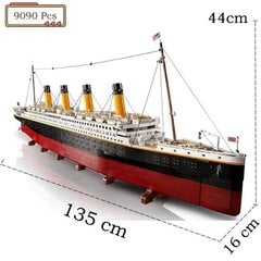 9090 kpl Movie Titanic Large Cruise Boat Ship Malli Yhteensopiva 10294 Rakennuspalojen MOC Aldult Toy Gift Bricks Lelujen kanssa hinta ja tiedot | Palapelit | hobbyhall.fi