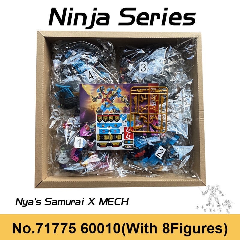 1060 kpl Ninja-sarja Nya's Samurai X Mech Rakennuspalikat Robotti Mecha Crystal Beast Bricks Lelut lapsille Lahjat Sopii 71775 hinta ja tiedot | Palapelit | hobbyhall.fi