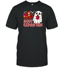 Aqui Espantan Latin Halloween Spanish Halloween Funny Spooky T-Shirt hinta ja tiedot | Miesten T-paidat | hobbyhall.fi