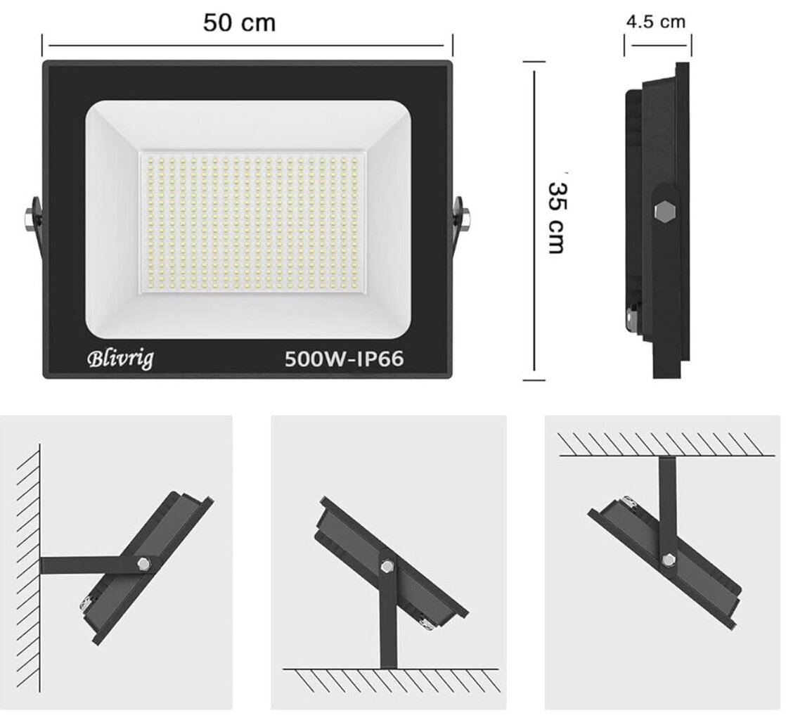 500 W LED-ulkovalonheitin hinta ja tiedot | Puutarha- ja ulkovalot | hobbyhall.fi