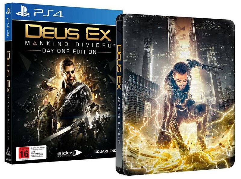 Deus Ex: Mankind Divided Day One Edition Steelbook, PS4