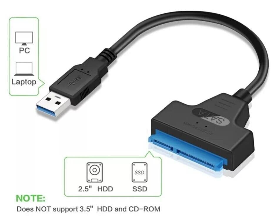 Usb-sovitin kaapeli 3.0 Sata Iii 2.5 6Gbps väri musta Usb-sovitin kaapeli 3.0 Sata Iii 2.5 6Gbps väri musta hinta ja tiedot | Adapterit | hobbyhall.fi