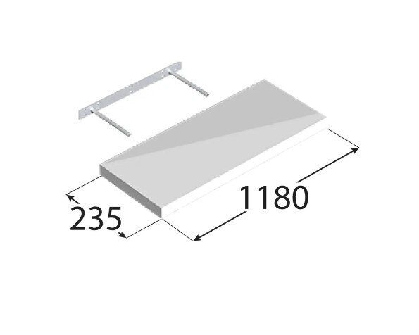 Hylly piilokiinnityksellä 1180×235, valkoinen hinta ja tiedot | Hyllyt | hobbyhall.fi