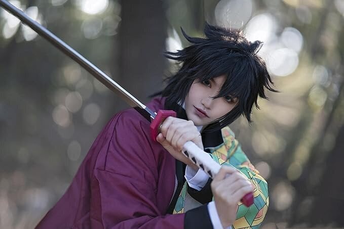 Viitta Kamado Tanjirou Tomioka Giyuu Kochou Shinobu Kimono-asusetti Cosplay Halloween -asu hinta ja tiedot | Naamiaisasut | hobbyhall.fi