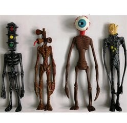 4 kpl 20cm Siren Head Action Figure Lelu Sirenhead Figure hinta ja tiedot | Pienoismallit | hobbyhall.fi