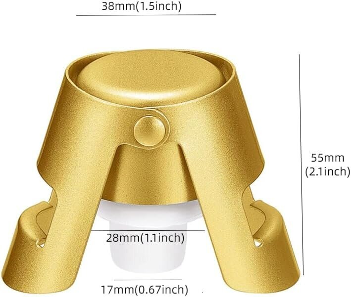 2 kpl ruostumattomasta teräksestä valmistettuja samppanjapullojen tulppia, elintarvikelaatuista silikonia, uudelleen käytettävä, tiivis hinta ja tiedot | Naisten päähineet | hobbyhall.fi