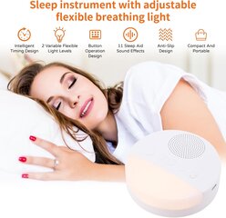 Vauvan nukkumista helpottava LED-yövalo, White Noise Sleep Sound Machine ja Sleep Breathing Light hinta ja tiedot | Pöytävalaisimet | hobbyhall.fi