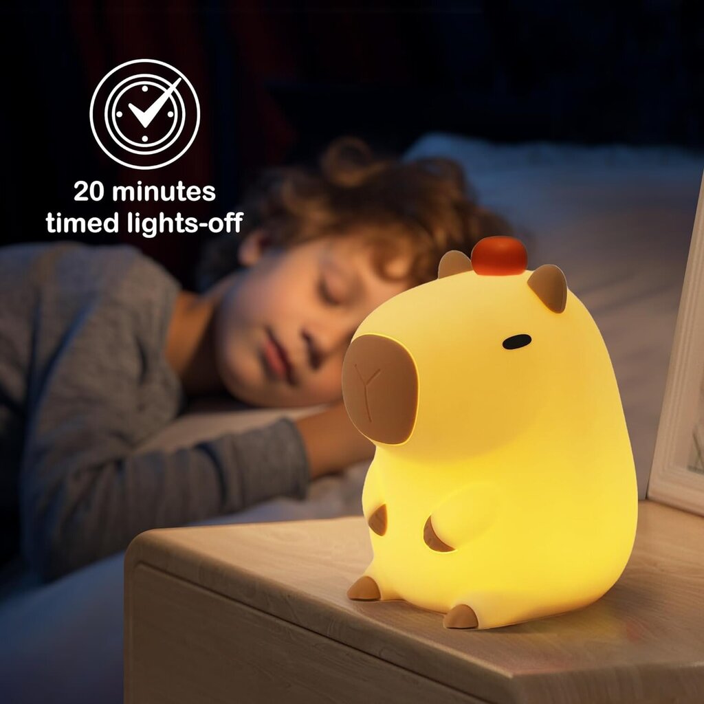 Capybara LED-kosketusyövalo, pehmeä silikoni hinta ja tiedot | Pöytävalaisimet | hobbyhall.fi