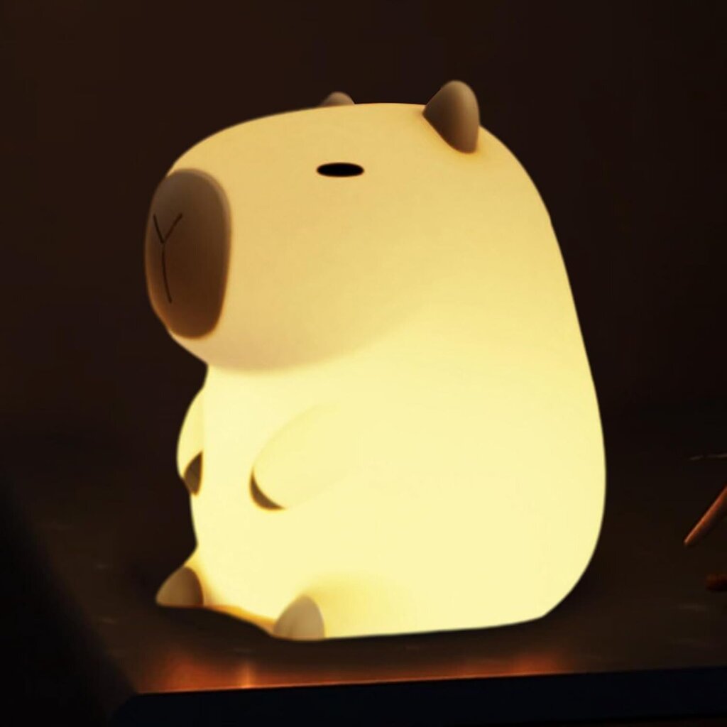 Capybara-yövalot, pehmeä silikoni Capybara-eläinlamppu, kannettavat USB-ladattavat eläinlamput, kosketusvalaisin sängyn viereen hinta ja tiedot | Pöytävalaisimet | hobbyhall.fi