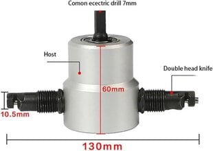 Kaksipään metallilevyn leikkaus hammastettu reikäsaha, sähköporan tarvikkeet, 360 astetta säädettävä leikkaustyökalu, sähkötyökalujen tarvikkeet hinta ja tiedot | Monitoimityökalut ja veitset retkeilyyn | hobbyhall.fi