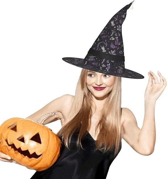 Halloween-hattu lomajuhlien koristelu rekvisiitta LED-valaiseva noitahattu taikuri noitahattu velhohattu hinta ja tiedot | Juhlakoristeet | hobbyhall.fi