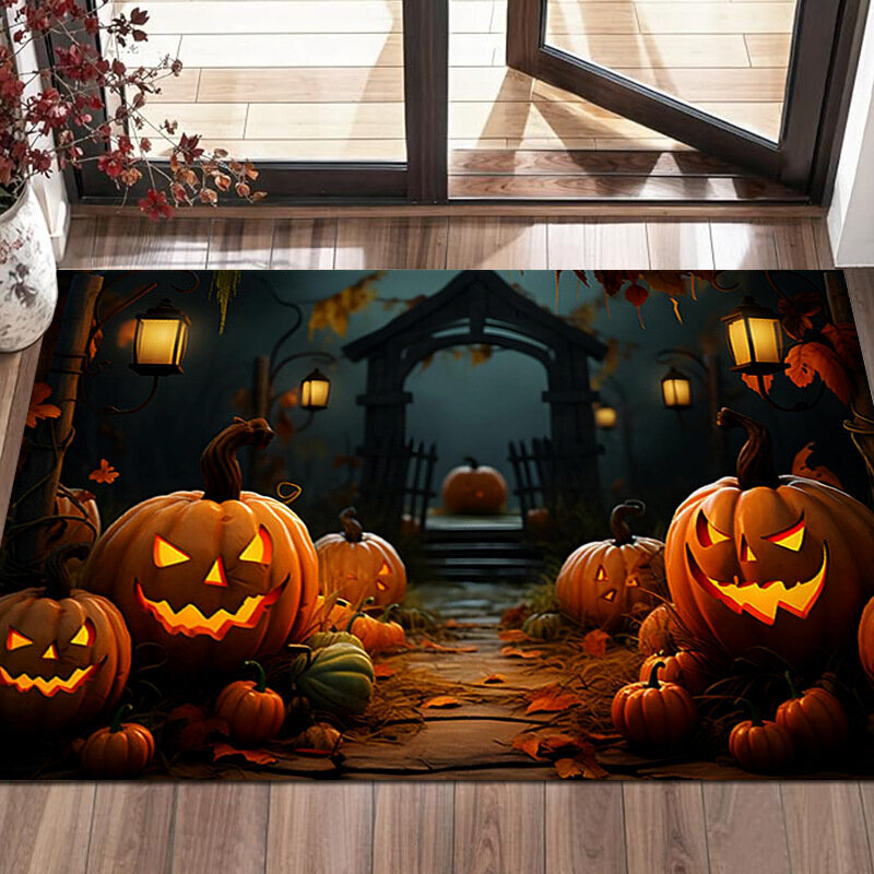 Halloween koriste matto kurpitsa kuvio 40*60cm, Halloween koristeet juhla-asetelma rekvisiitta hinta ja tiedot | Juhlakoristeet | hobbyhall.fi