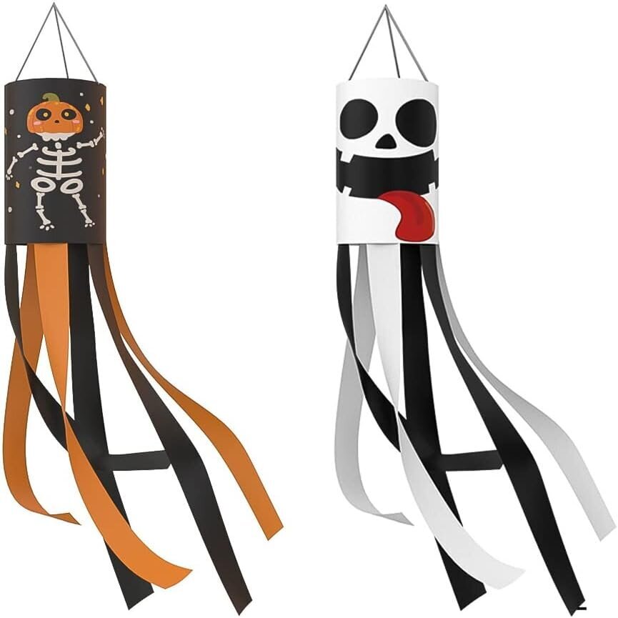 Halloween tuuliputken lippuriipus, puutarha kurpitsan lippujuhlakoristelu koriste aavefestivaali tuulen suunta laukku tuuliputki hinta ja tiedot | Juhlakoristeet | hobbyhall.fi