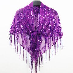 (One Size-4-violetti)Kesä paljetteja Tupsut Poncho Naisten Takki Juhlaasut Cape Mesh Takki Naisten Viitta Huivit Casaco Päällysvaatteet Kielet Naisten Vaatteet hinta ja tiedot | Naisten takit | hobbyhall.fi