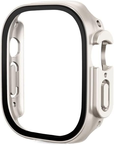 2kpl karkaistu lasikotelo Apple Watch Ultralle 49mm kansi Sisäänrakennettu näytönsuoja Täysi peitto iWatch Series Ultra 49mm -kuorille hinta ja tiedot | Älykellojen ja aktiivisuusrannekkeiden lisätarvikkeet | hobbyhall.fi