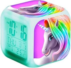 Unicorn-herätyskellot, lämpötila/24 tuntia/USB-lataus hinta ja tiedot | Kelloradiot ja herätyskellot | hobbyhall.fi