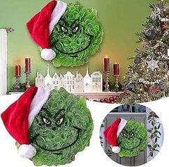 Christmas Grinch Wreath etuoven seppele Christmas Wreath Hauskoja joulukoristeita hinta ja tiedot | Joulukuuset ja kranssit | hobbyhall.fi