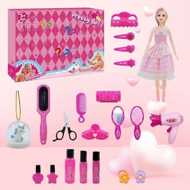 Adventtikalenteri Barbie - Joulukalenteri 2024 hinta ja tiedot | Joulukoristeet | hobbyhall.fi