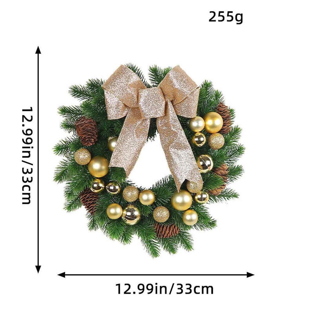 Bow Christmas Ball Wreath 2023 Jouluseppeleen koristelu hinta ja tiedot | Joulukuuset ja kranssit | hobbyhall.fi