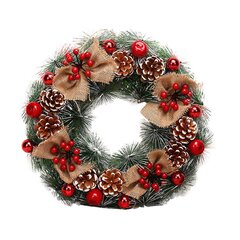 Jouluseppeleet Fall Berry Wreath Jouluseppeleet Riipus Lomakoti Punainen hinta ja tiedot | Joulukuuset ja kranssit | hobbyhall.fi