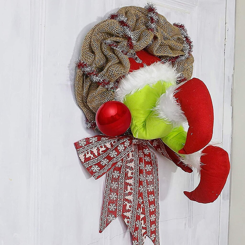 Jouluseppele Thief Door Wreath Christmas Xmas Decoration Wreath hinta ja tiedot | Joulukuuset ja kranssit | hobbyhall.fi