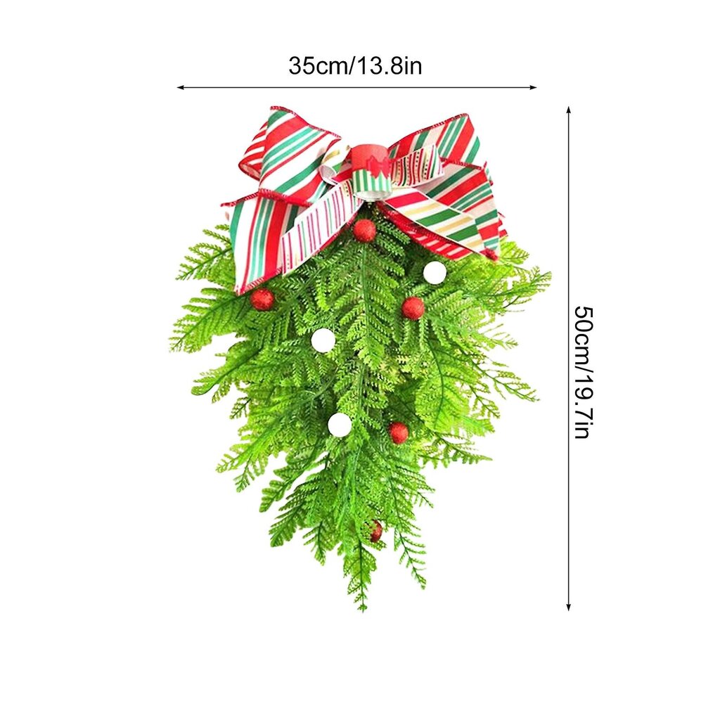 Christmas Door Wreath Candy Swag Wreath-christmas Wreath hinta ja tiedot | Joulukuuset ja kranssit | hobbyhall.fi