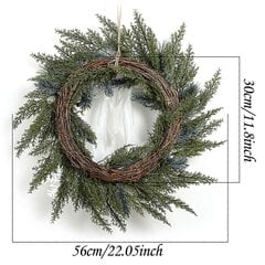 Christmas Wreath Christmas Door Decoration Wreath Joulukoristeen seppele hinta ja tiedot | Joulukuuset ja kranssit | hobbyhall.fi