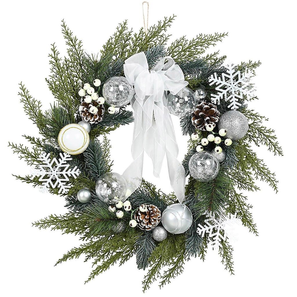 Christmas Wreath Christmas Door Decoration Wreath Joulukoristeen seppele hinta ja tiedot | Joulukuuset ja kranssit | hobbyhall.fi